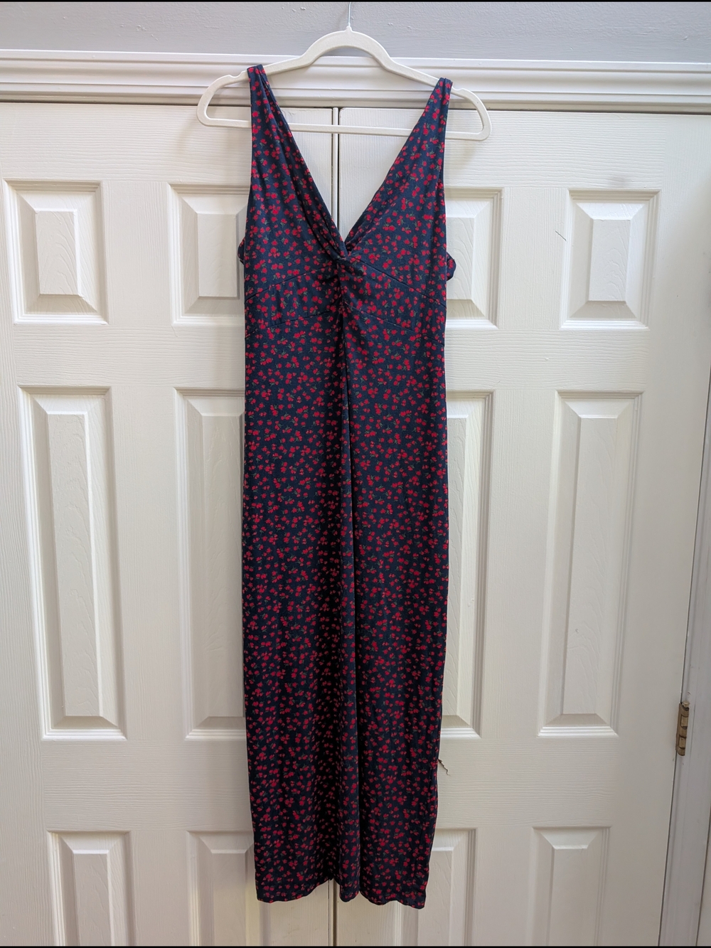 Z SUPPLY Dress Eleve La Rosa Ditsy T-shirt Jersey Midi Navy